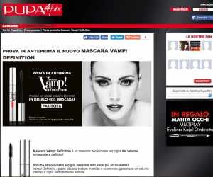 Prova in anteprima il nuovo Mascara Vamp Definition!
