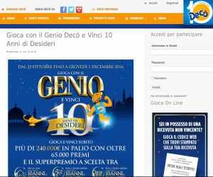 Gioca con il Genio e Vinci 10 anni di desideri con Decò