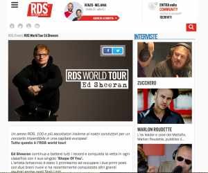 RDS TI PORTA A MADRID PER L'RDS WORLD TOUR DI ED SHEERAN