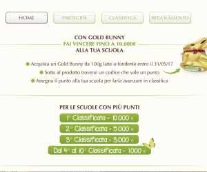 CON GOLD BUNNY VOTA E FAI VINCERE 10.000 EURO ALLA TUA SCUOLA