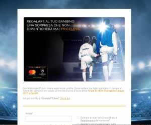 Promozione Mastercard Bimbo in campo - finale UEFA Champions League 2017 di Cardiff