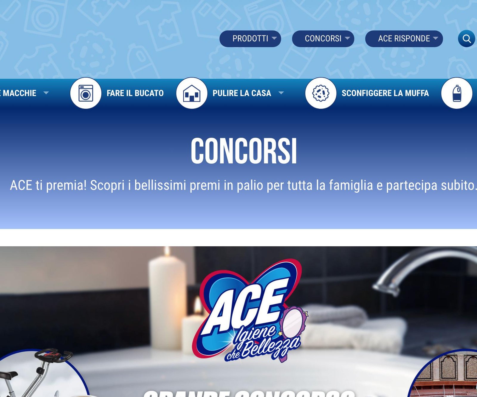 Concorso a Premi CON ACE PUOI VINCERE LA TUA AUTO DA CITTA' Premi e