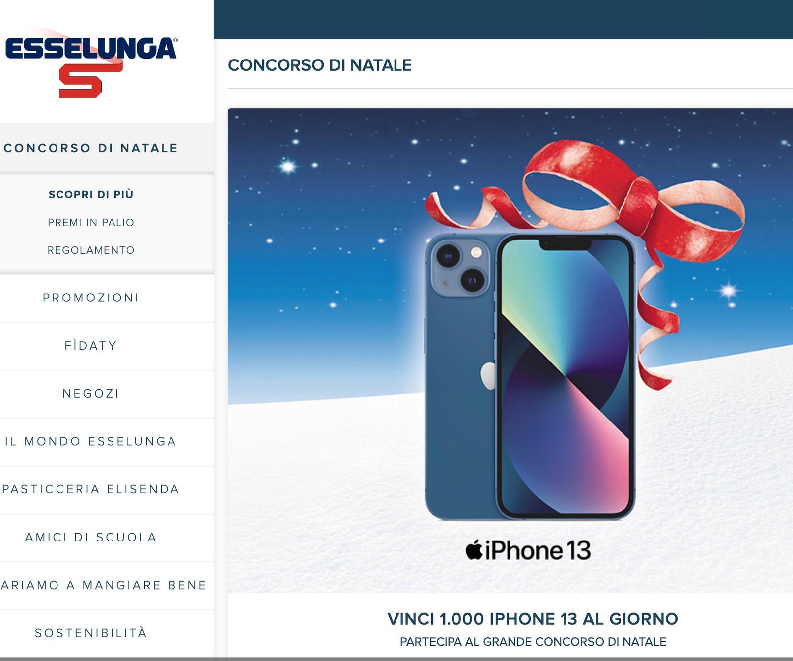 Esselunga CONCORSO DI NATALE 2021 Premi E Concorsi