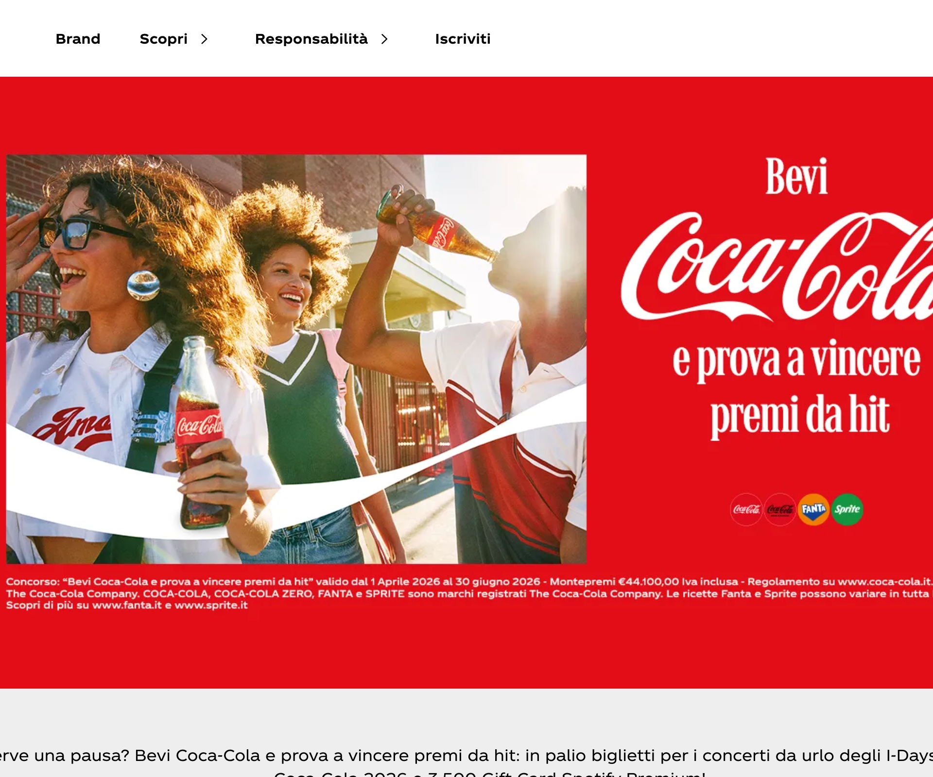 Hit Cola Concorso Bevi Coca-Cola e prova a vincere premi da hit - Premi e Concorsi