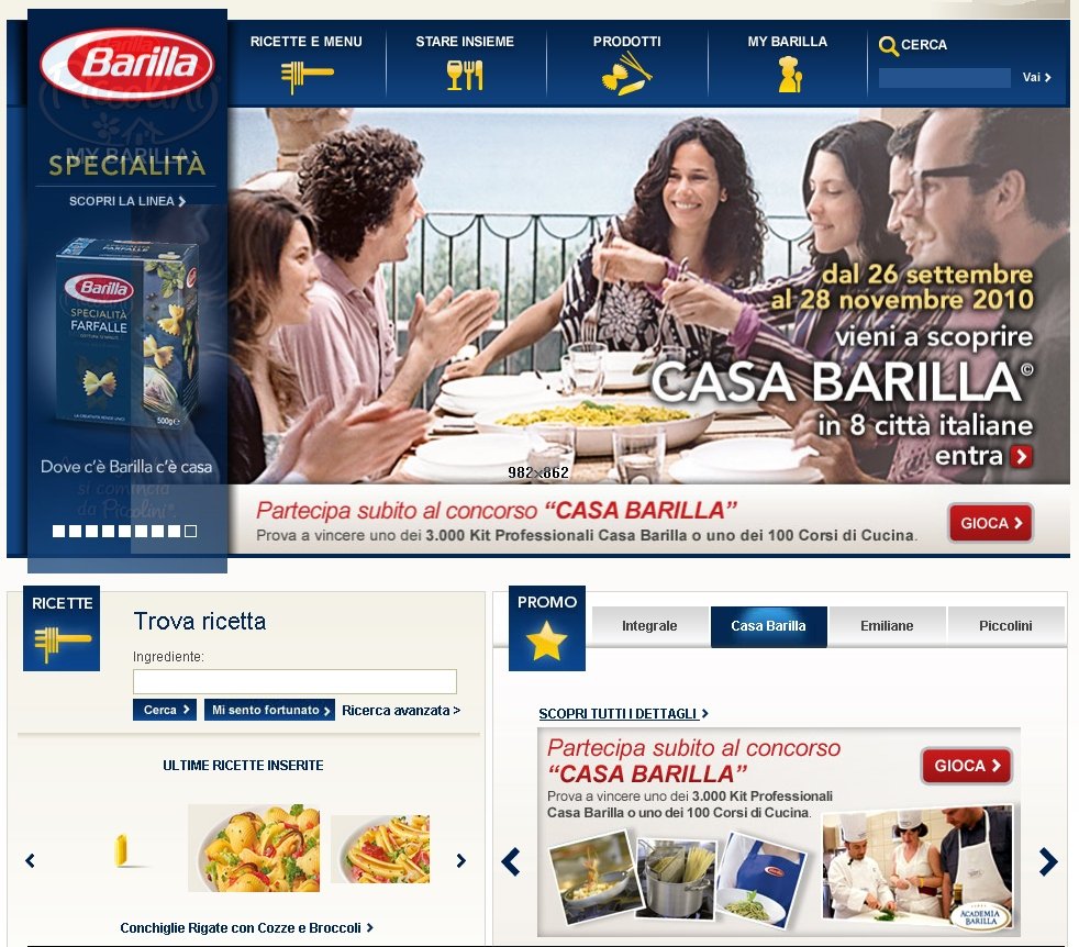 CONCORSO CASA BARILLA BARILLA G. e R. Fratelli SpA Vincere Viaggi e