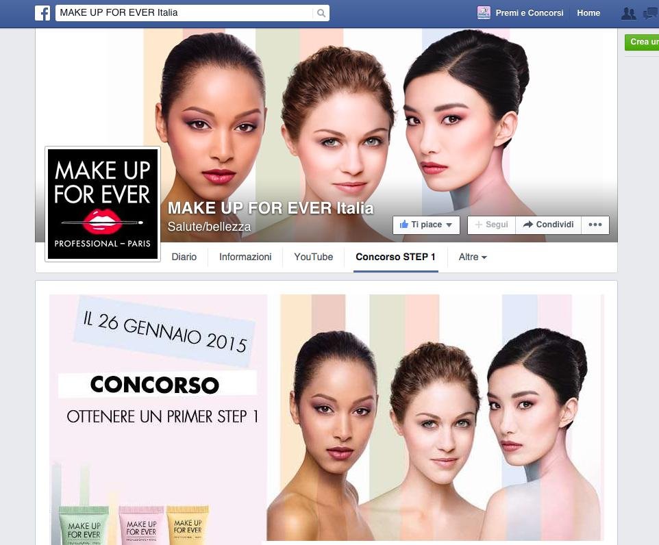 Concorso Step 1 Make Up For Ever Sa Vincere Salute E Bellezza Vincere Prodotti Vincere Cosmetici E Profumi